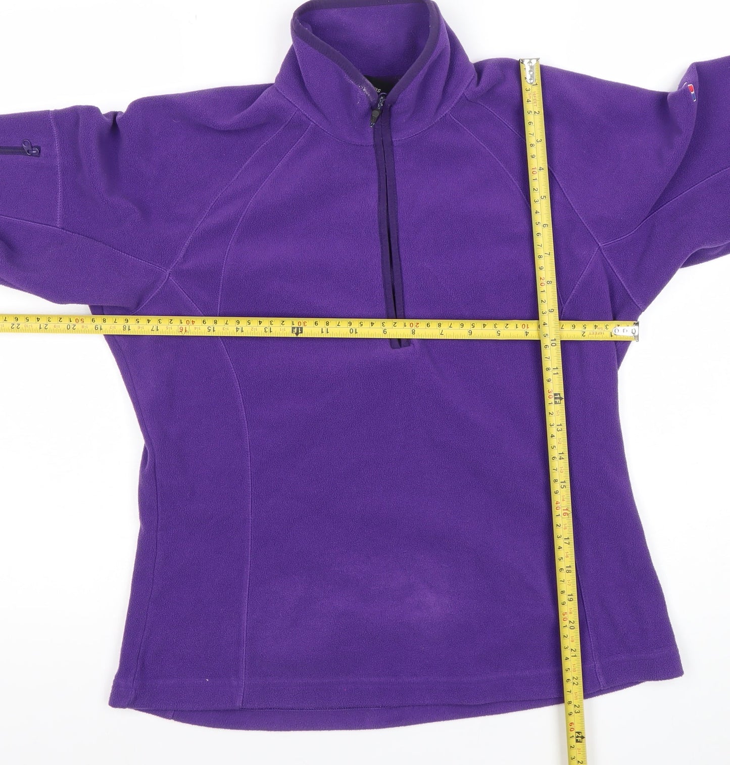 Berghaus Women’s Purple Fleece Sweatshirt UK 12 1/2 Zip Outdoor Hiking