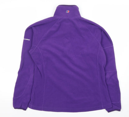 Berghaus Women’s Purple Fleece Sweatshirt UK 12 1/2 Zip Outdoor Hiking
