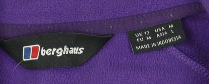 Berghaus Women’s Purple Fleece Sweatshirt UK 12 1/2 Zip Outdoor Hiking