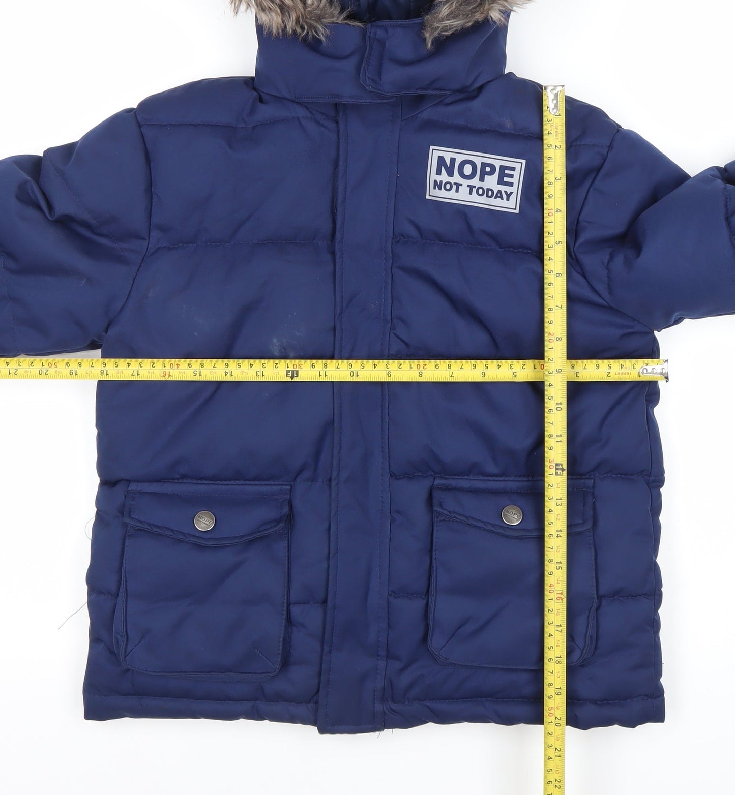 Y.F.K Boys Blue 9-10 Years Puffer Jacket Winter Hooded Coat