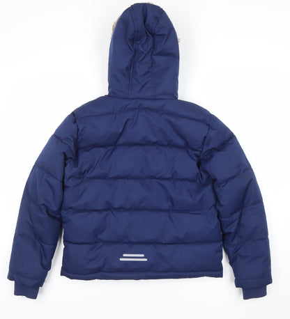 Y.F.K Boys Blue 9-10 Years Puffer Jacket Winter Hooded Coat