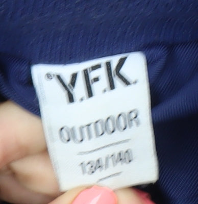 Y.F.K Boys Blue 9-10 Years Puffer Jacket Winter Hooded Coat