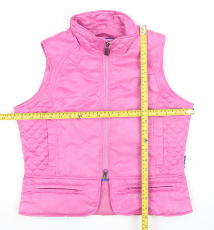 Mark Todd Womens Pink Quilted Waistcoat M Full Zip Outdoor Gilet