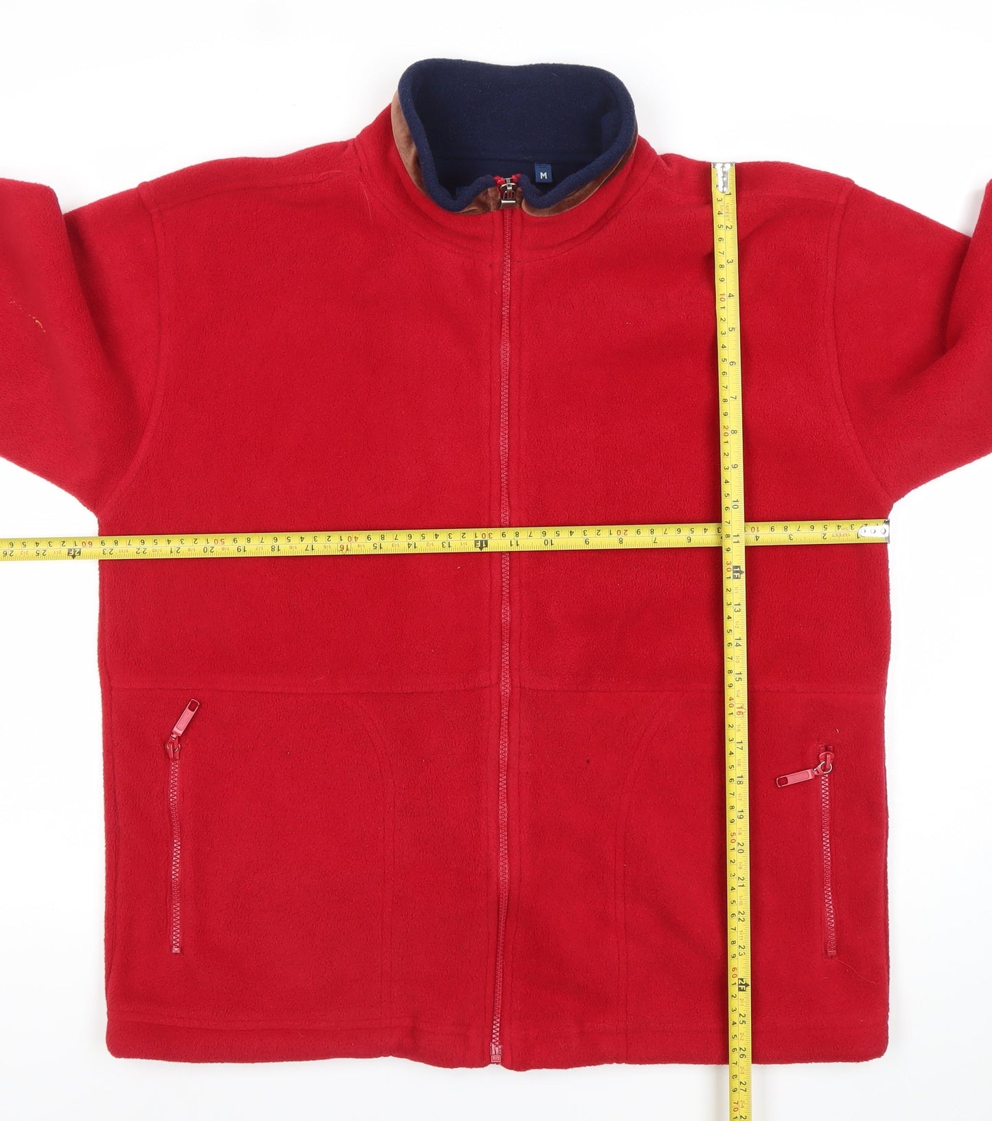 Hot Chilli Men Red Fleece Full Zip Jacket Size M Outdoor Hiking