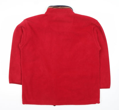 Hot Chilli Men Red Fleece Full Zip Jacket Size M Outdoor Hiking