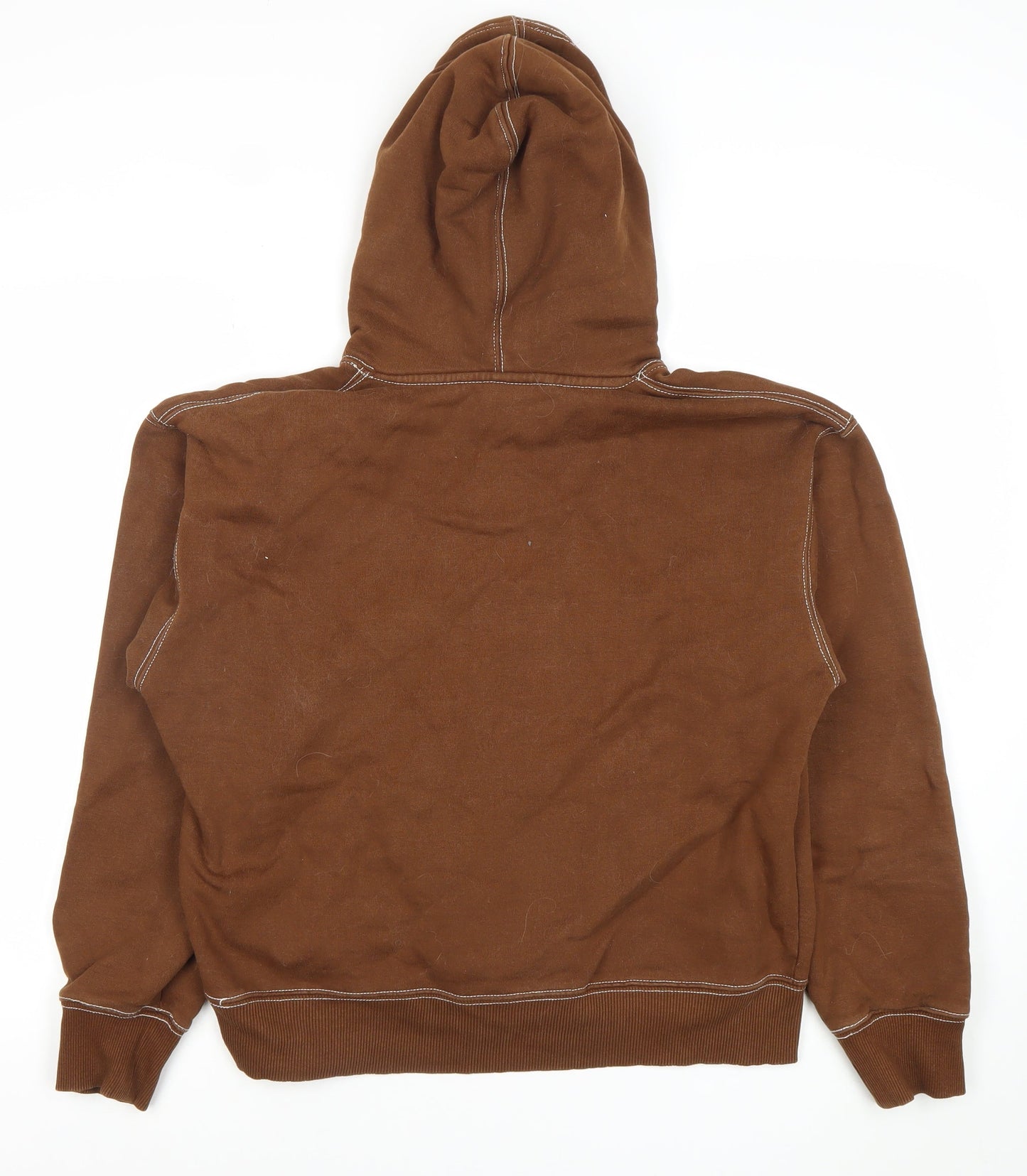 Zara Women’s Brown Pullover Hoodie Size S Cotton Blend