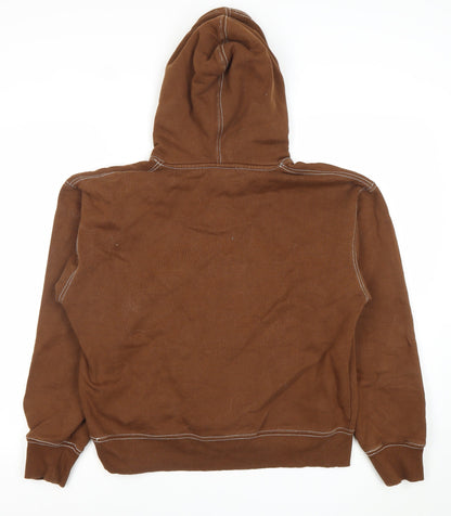 Zara Women’s Brown Pullover Hoodie Size S Cotton Blend