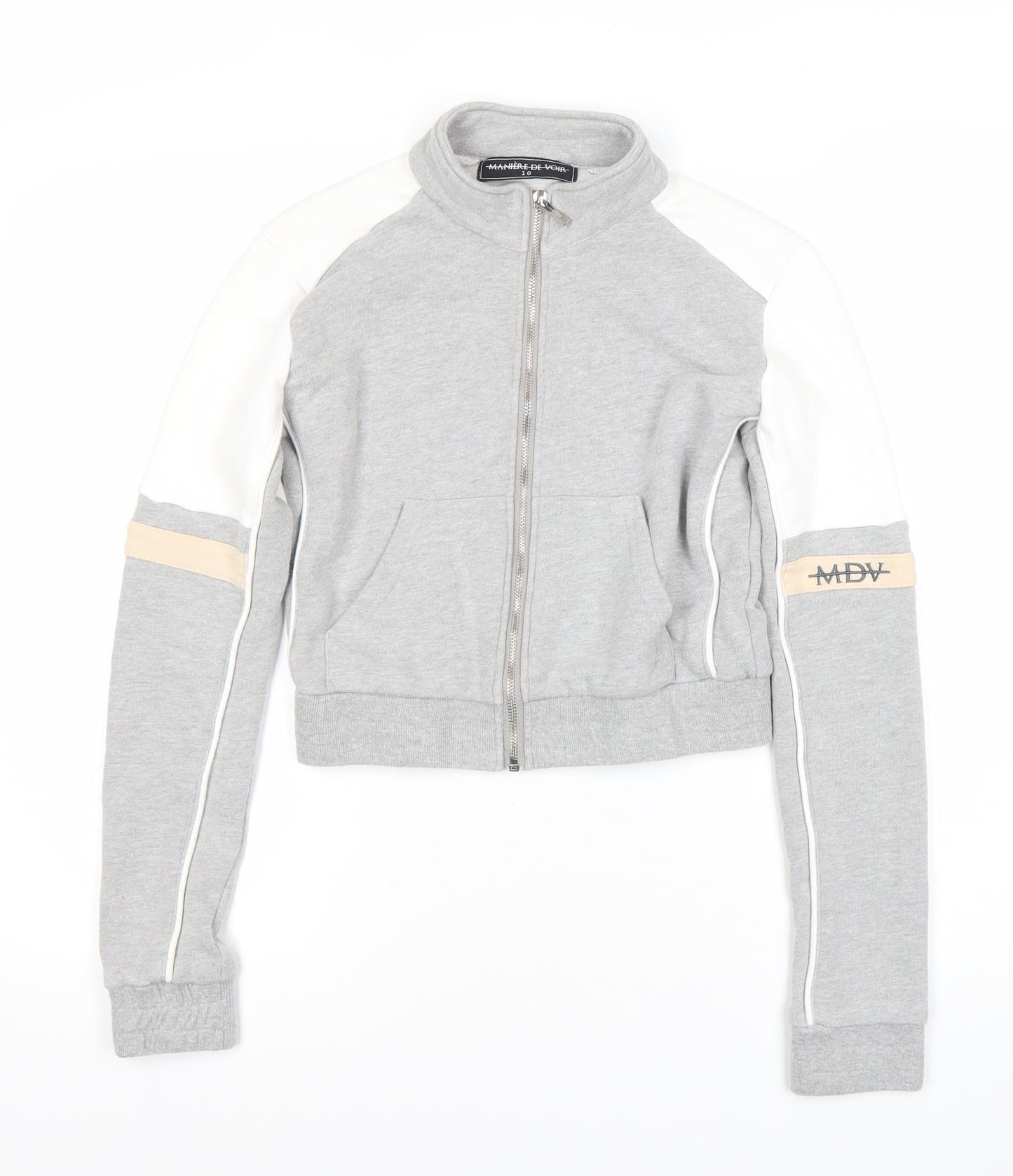 Manière De Voir Women’s Grey Full Zip Sweatshirt Size 10
