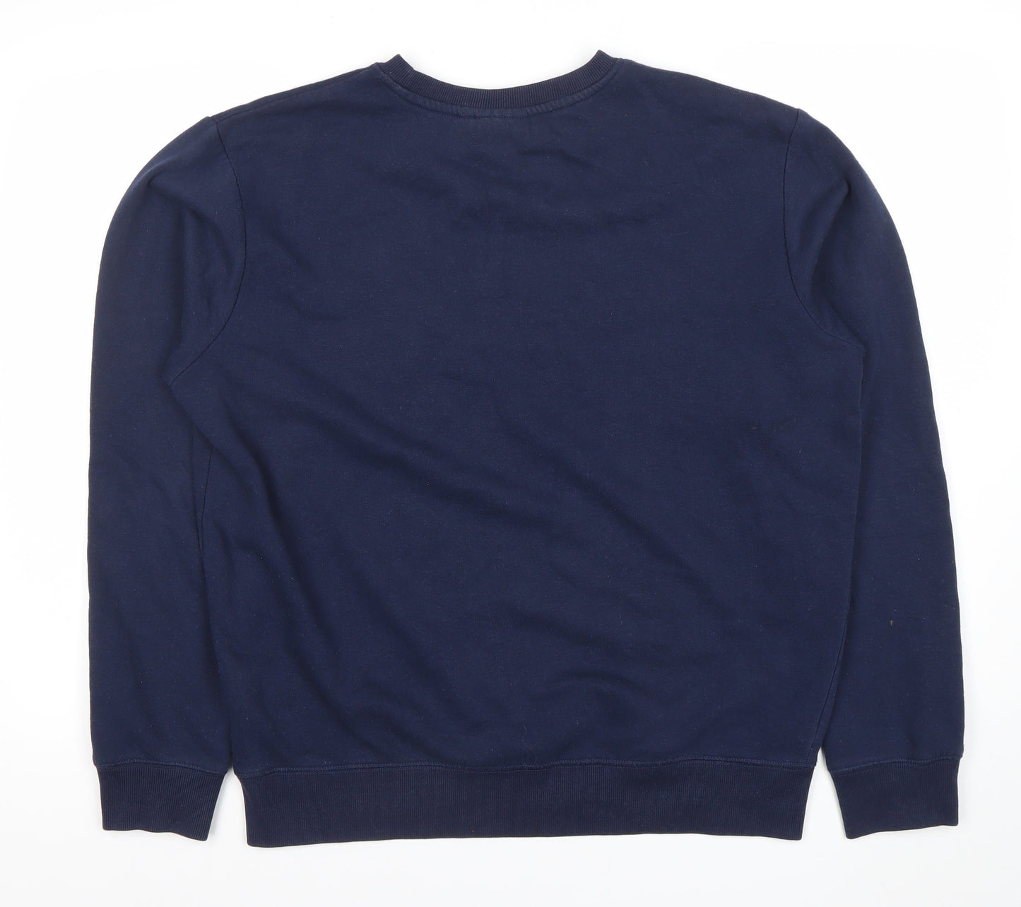 Fila Womens Navy Blue Logo Sweatshirt Medium Pullover Crew Neck