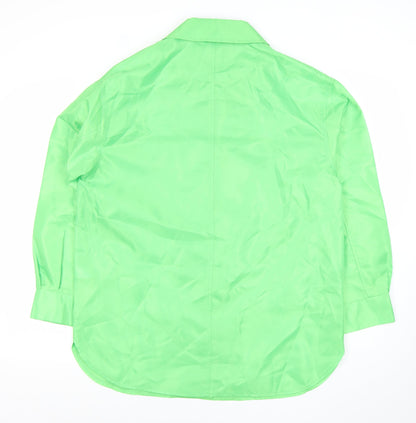 ASOS Design Womens Green Size 8 Basic Polyester Button Jacket