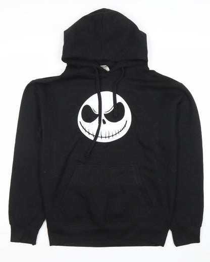 Club Classic Mens Black Pullover Hoodie S Jack Skellington Graphic Print