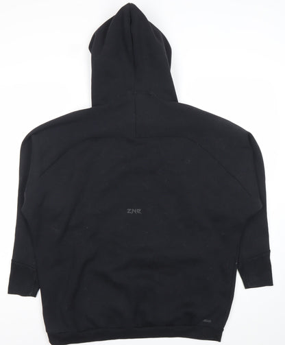 Adidas Womens Black Pullover Hoodie Size M 12-14 Sportswear