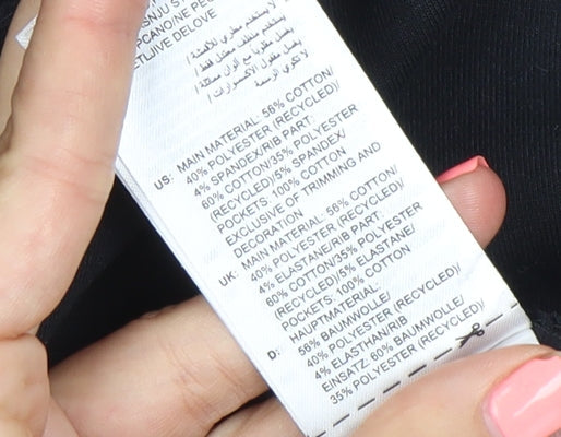 Adidas Womens Black Pullover Hoodie Size M 12-14 Sportswear