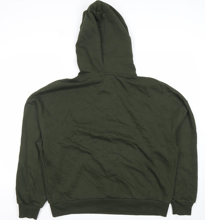 EGO Women’s Green Pullover Hoodie UK 8 Logo Sport Sweatshirt