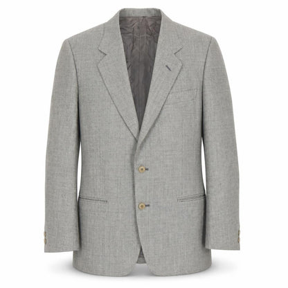 Lanvin Men Grey Wool Blazer Jacket Size 40 Regular Notch Lapel