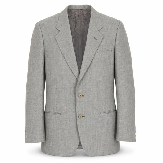 Lanvin Men Grey Wool Blazer Jacket Size 40 Regular Notch Lapel