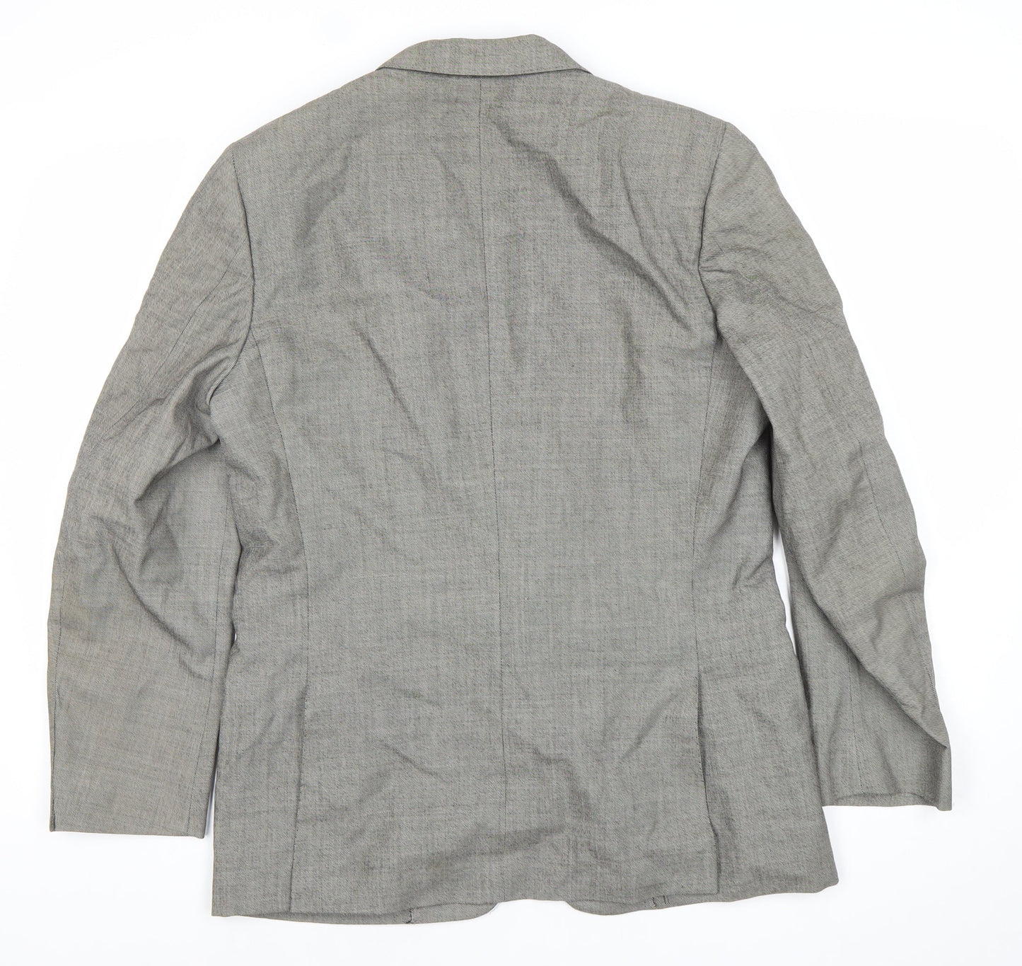 Lanvin Men Grey Wool Blazer Jacket Size 40 Regular Notch Lapel