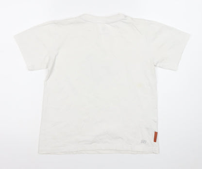 Lacoste Boys White T-Shirt Roland Garros 12 Years Short Sleeve Tennis Top