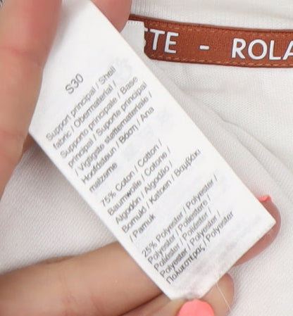 Lacoste Boys White T-Shirt Roland Garros 12 Years Short Sleeve Tennis Top