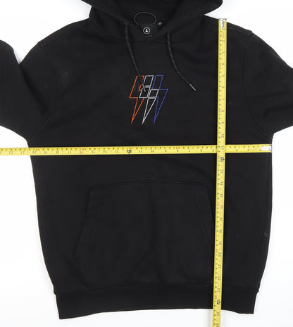 Lorenzo Veratti Mens Black Pullover Hoodie S Embroidered Logo