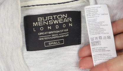 Burton Menswear London Men's Grey Full Zip Sweatshirt Small