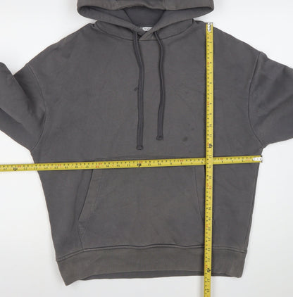 Zara Men Grey Pullover Hoodie Small Fleece Long Sleeve Casual