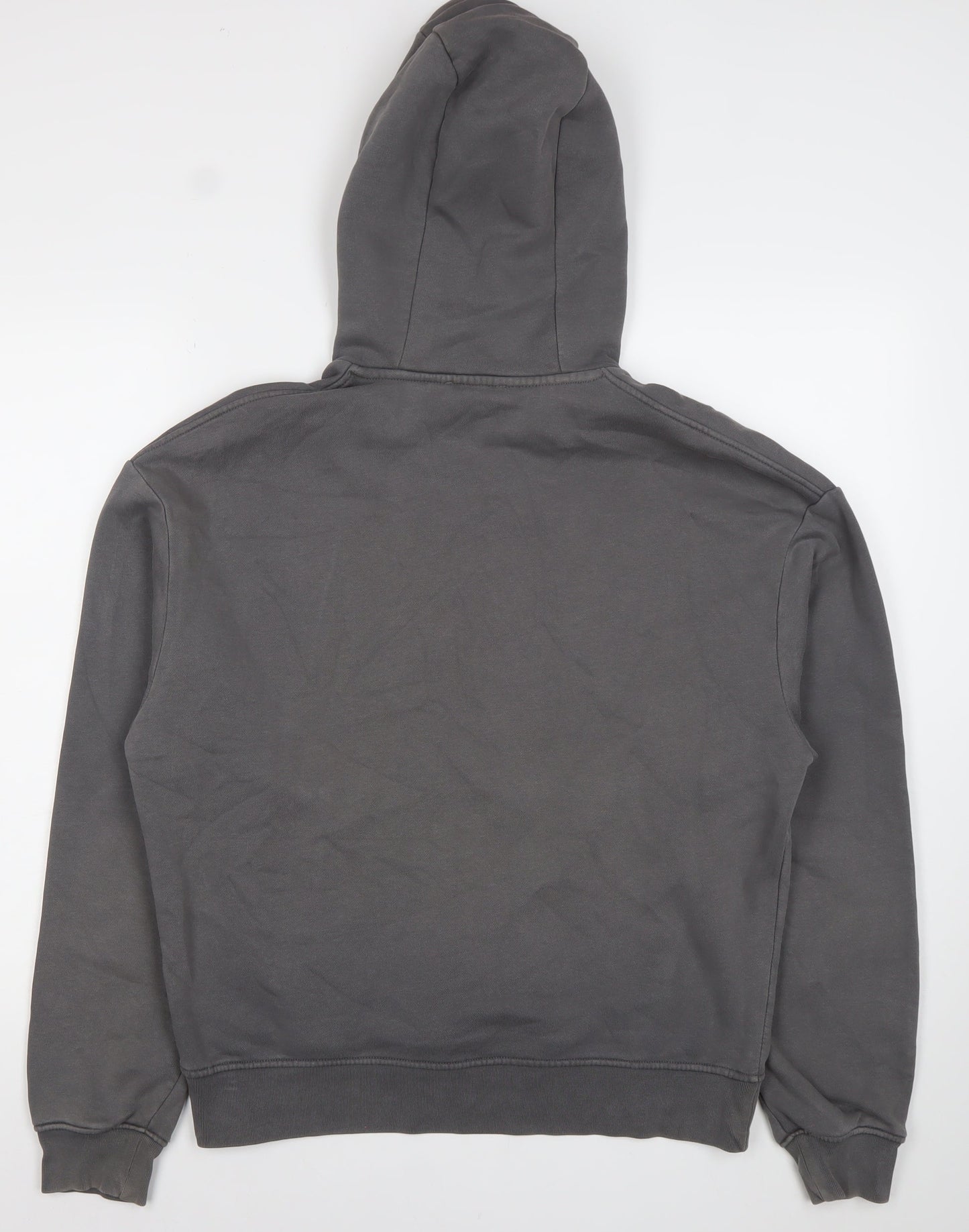 Zara Men Grey Pullover Hoodie Small Fleece Long Sleeve Casual