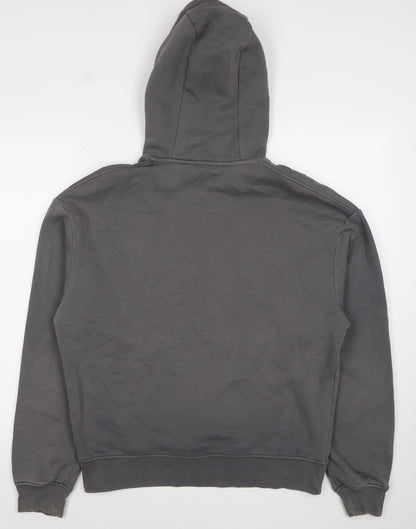 Zara Men Grey Pullover Hoodie Small Fleece Long Sleeve Casual