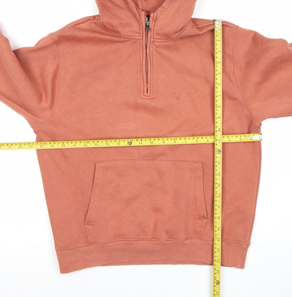 Zara Boys Brown 13-14 Years Pullover Hoodie with 1/2 Zip