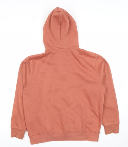 Zara Boys Brown 13-14 Years Pullover Hoodie with 1/2 Zip