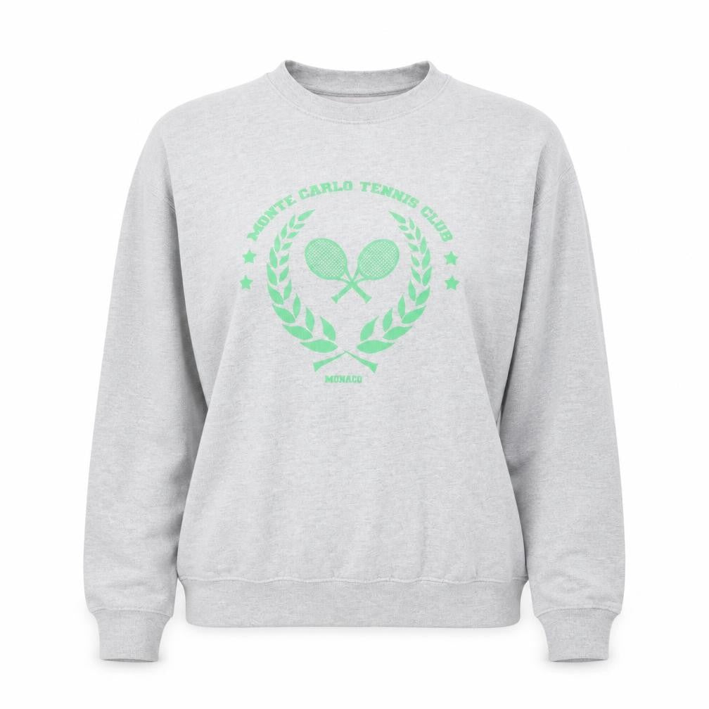PrettyLittleThing Womens Grey Small Pullover Sweatshirt Tennis Logo