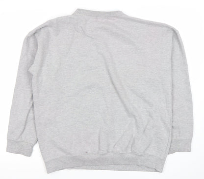 PrettyLittleThing Womens Grey Small Pullover Sweatshirt Tennis Logo