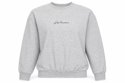 Boohoo Womens Grey Sweatshirt UK 8 Crew Neck Long Sleeve Logo