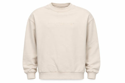 Collusion Men’s Beige Sweatshirt M Pullover Crew Neck Logo