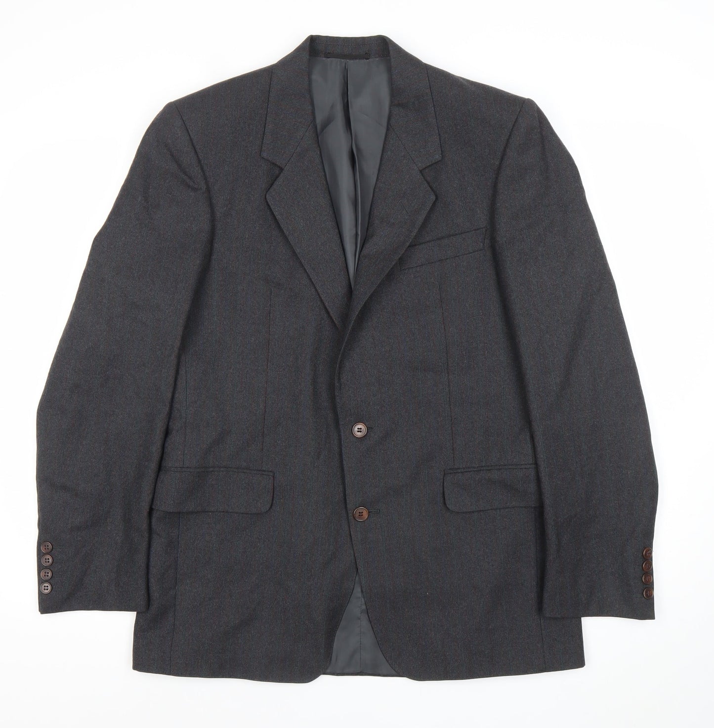 The Gold Collection Men's Multicoloured Stripes Wool Blazer Jacket 40R Classic Fit