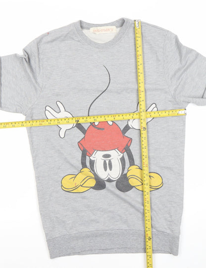 Topman Men’s Grey XS Graphic Pullover Sweatshirt Mickey Mouse