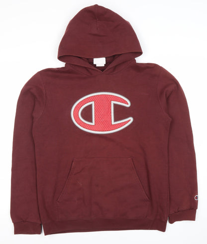 Mens UK Size XL Champion Red Pullover Hoodie