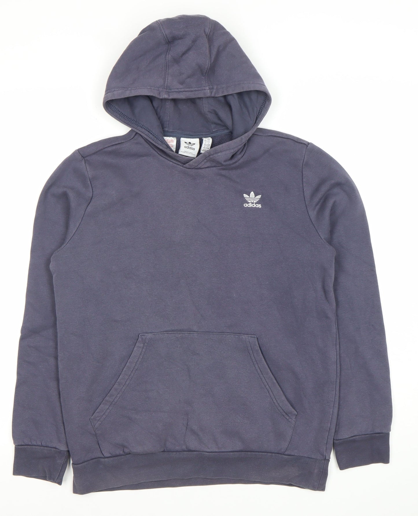 Adidas Boys Blue Pullover Hoodie 13-14 Years Logo Sports Casual