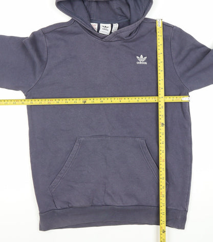 Adidas Boys Blue Pullover Hoodie 13-14 Years Logo Sports Casual