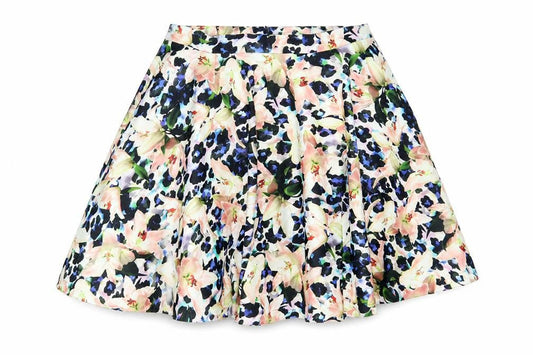 Julien Macdonald Women’s Multicoloured Floral A-Line Pleated Skirt Size 10