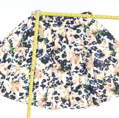Julien Macdonald Women’s Multicoloured Floral A-Line Pleated Skirt Size 10
