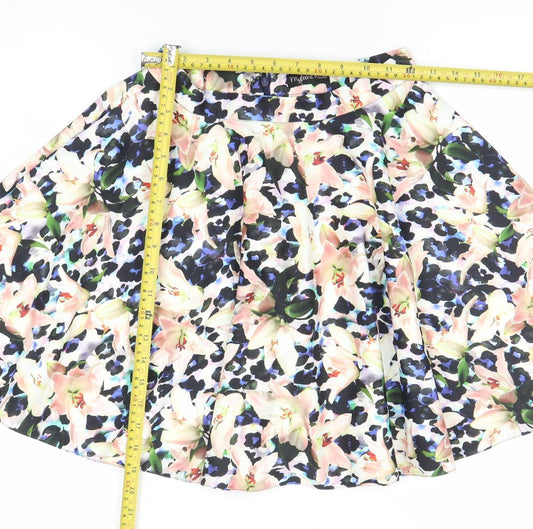 Julien Macdonald Women’s Multicoloured Floral A-Line Pleated Skirt Size 10