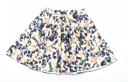 Julien Macdonald Women’s Multicoloured Floral A-Line Pleated Skirt Size 10