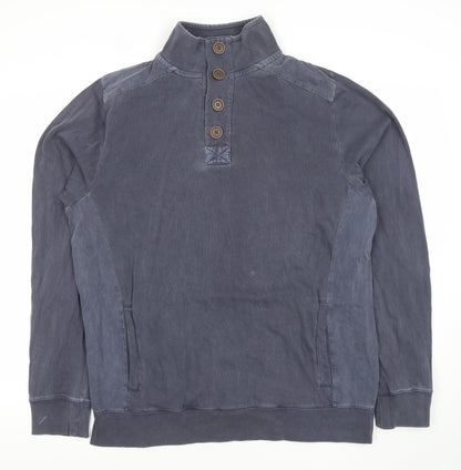 Mens UK Size M Peter Storm Blue Henley Sweatshirt