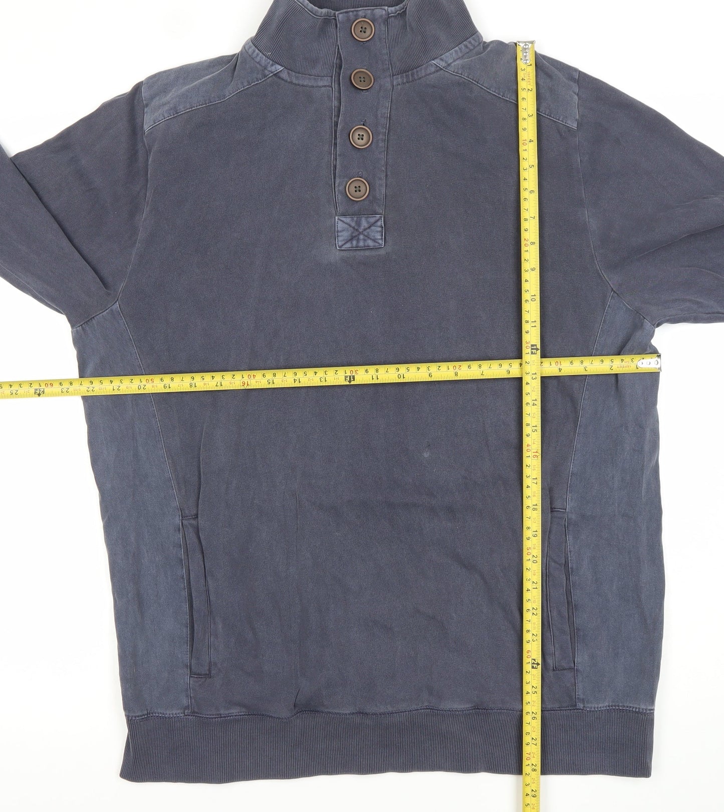 Mens UK Size M Peter Storm Blue Henley Sweatshirt