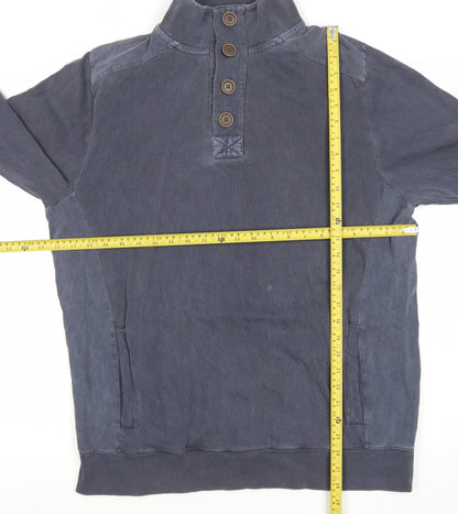 Mens UK Size M Peter Storm Blue Henley Sweatshirt