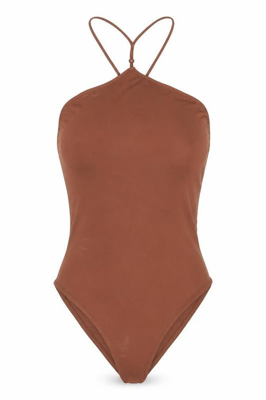Zara Women Brown Bodysuit Size 10 Sleeveless Scoop Neck
