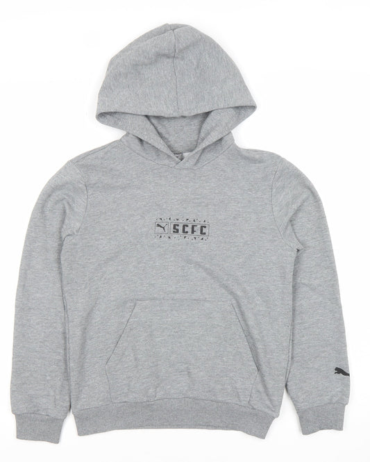 Puma Boys Grey Pullover Hoodie 11-12 Years SCFC Football Logo