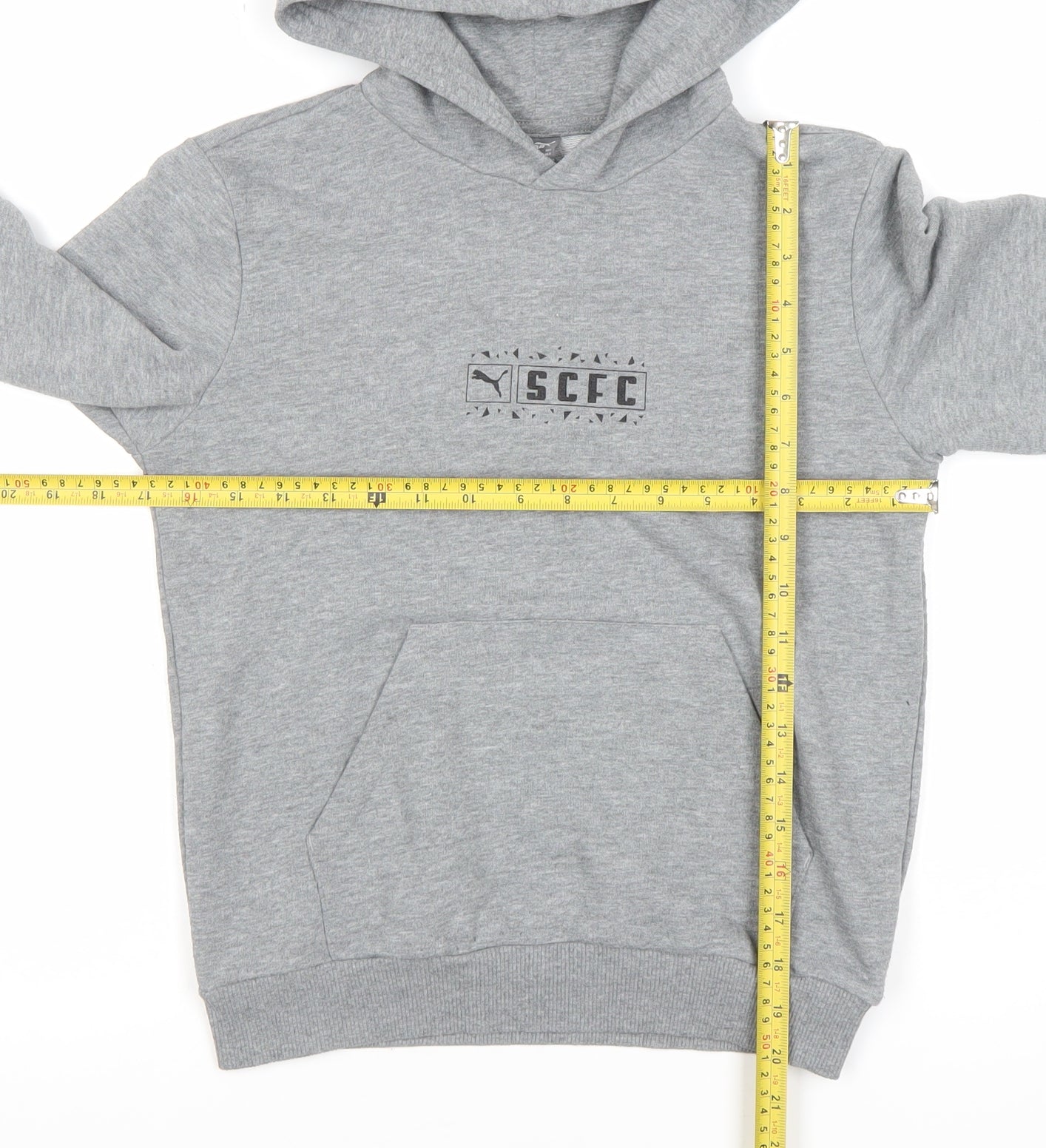 Puma Boys Grey Pullover Hoodie 11-12 Years SCFC Football Logo
