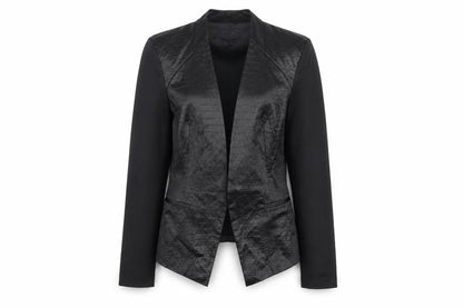 Topshop Women Black UK 12 Shawl Lapel Suit Jacket
